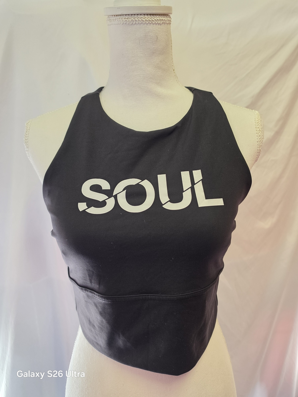 lululemon athletica Black 'SOUL' Graphic Crop Tank